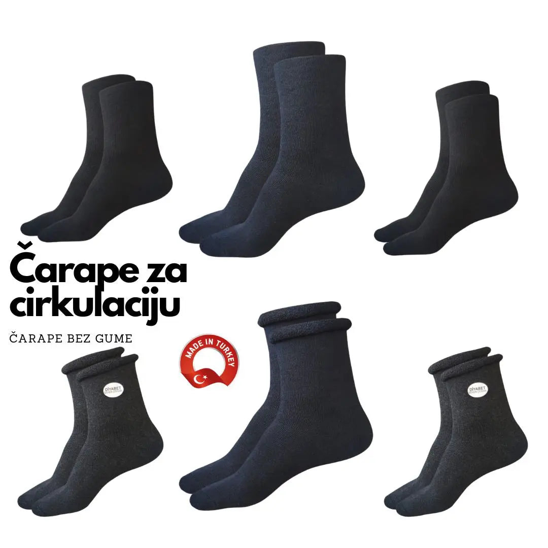 Čarape bez gume- za cirkulaciju (10 pari) KIKY STORE