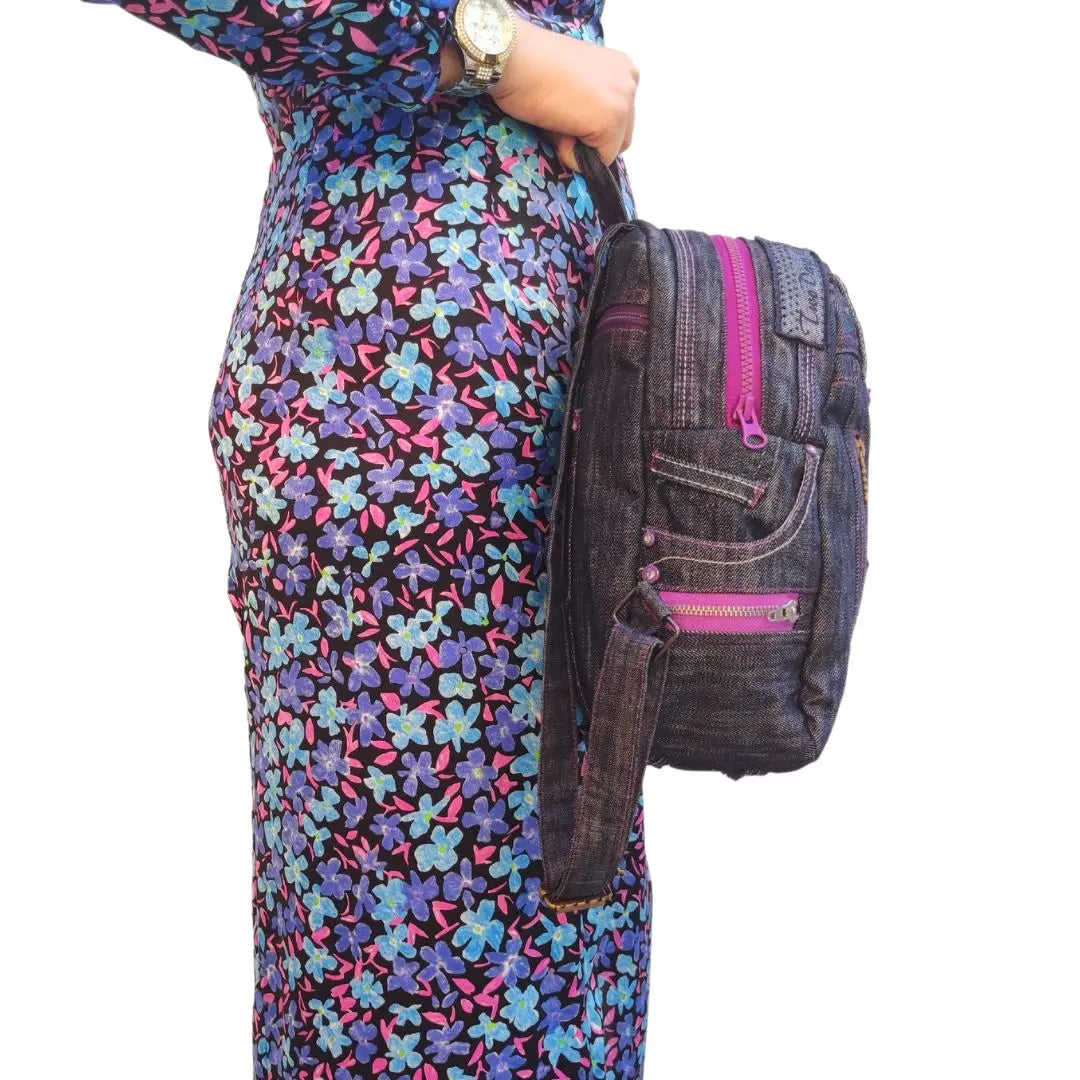 HANDMADE Recycled denim RUKSAK 4 KIKY STORE