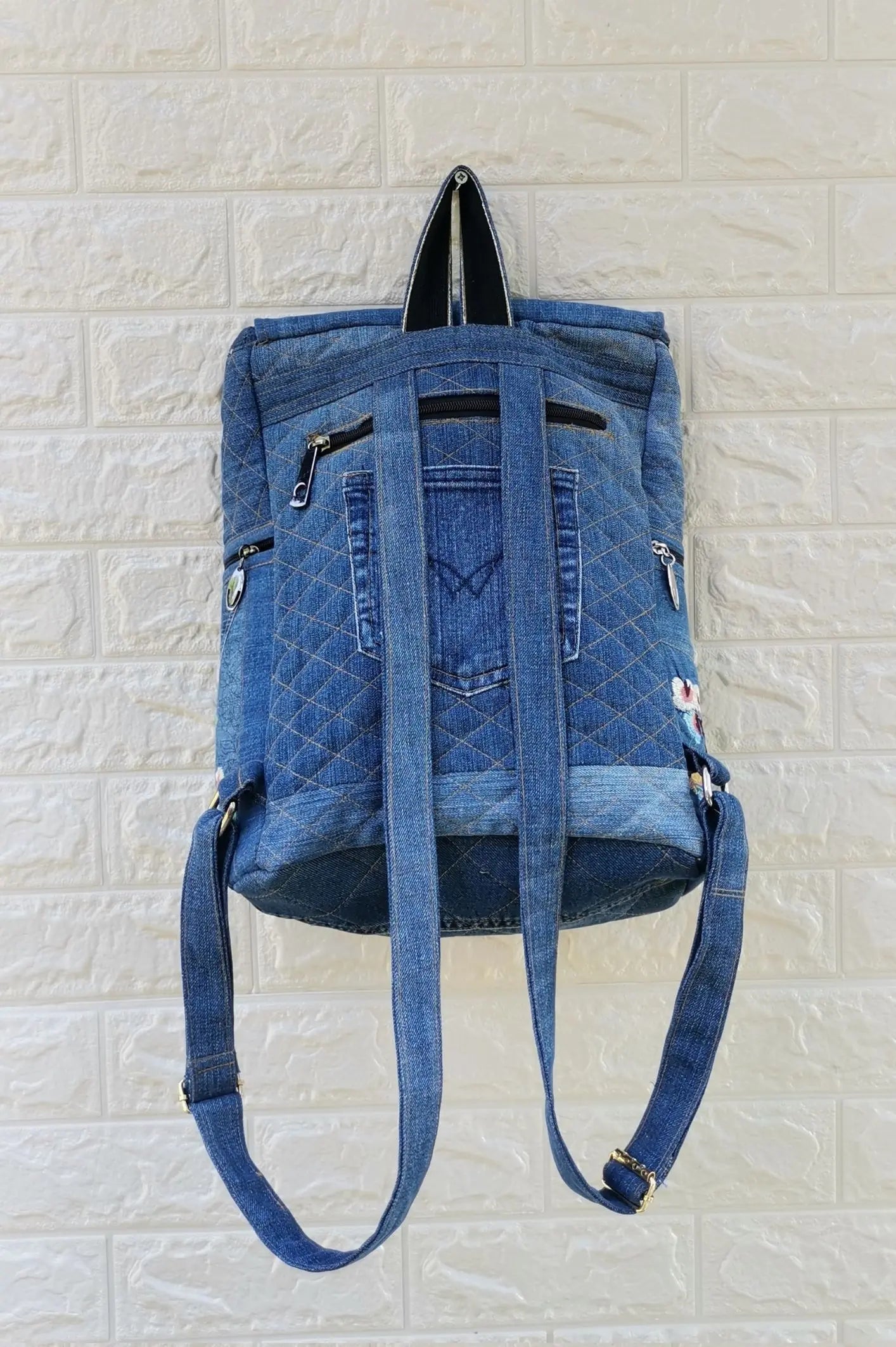 HANDMADE Recycled denim ruksak KIKY
