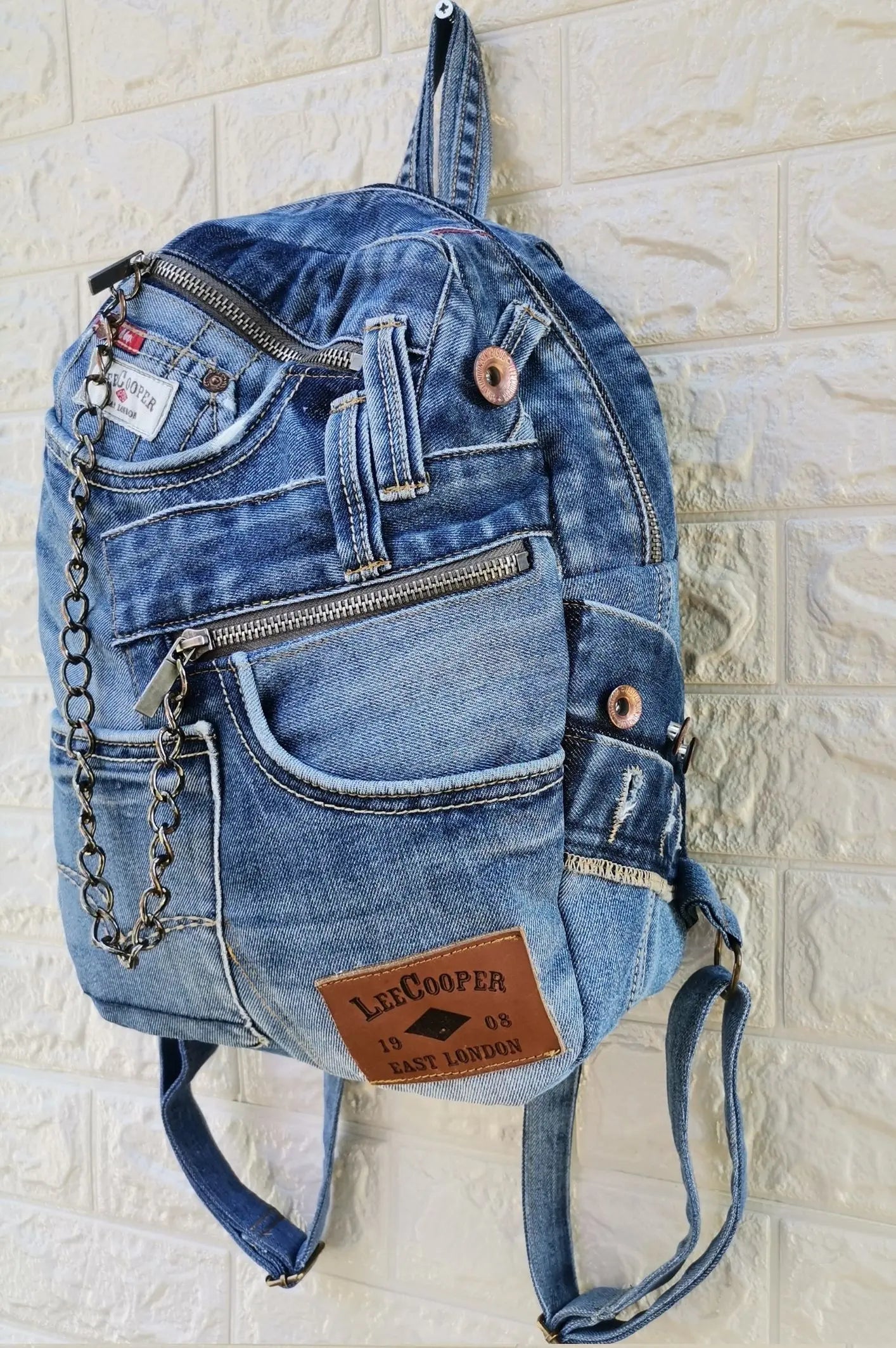 HANDMADE Recycled denim ruksak KIKY