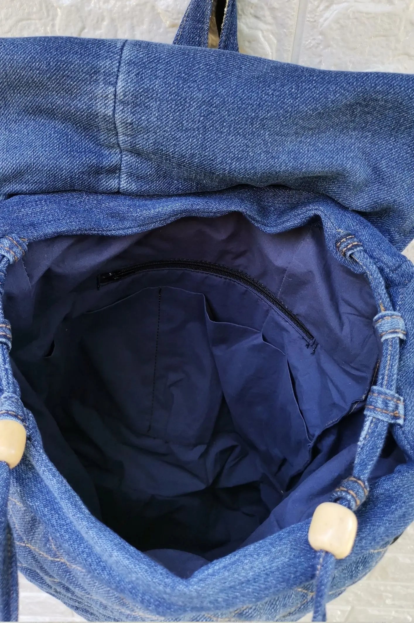 HANDMADE Recycled denim ruksak KIKY