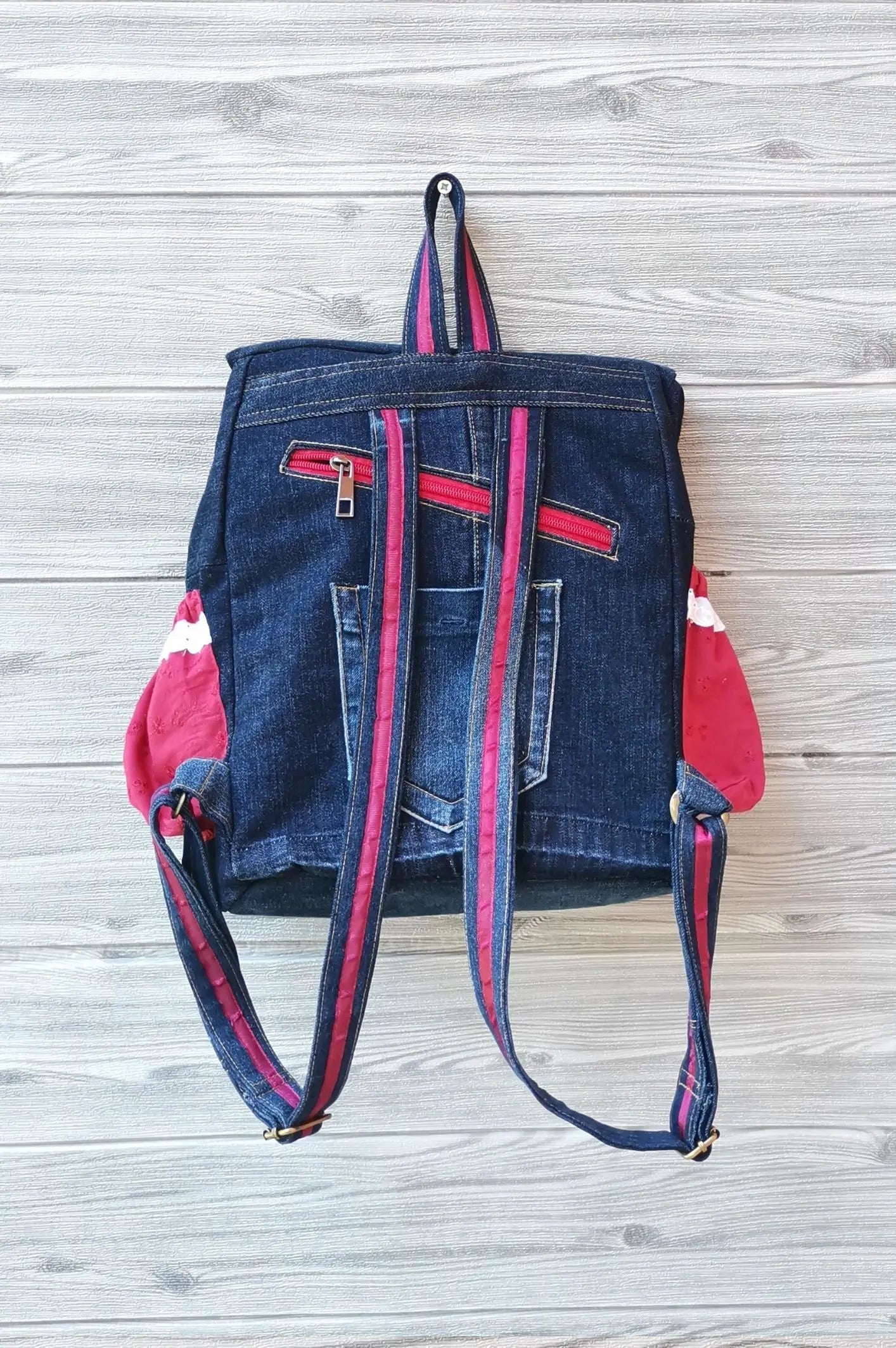 HANDMADE Recycled denim ruksak KIKY