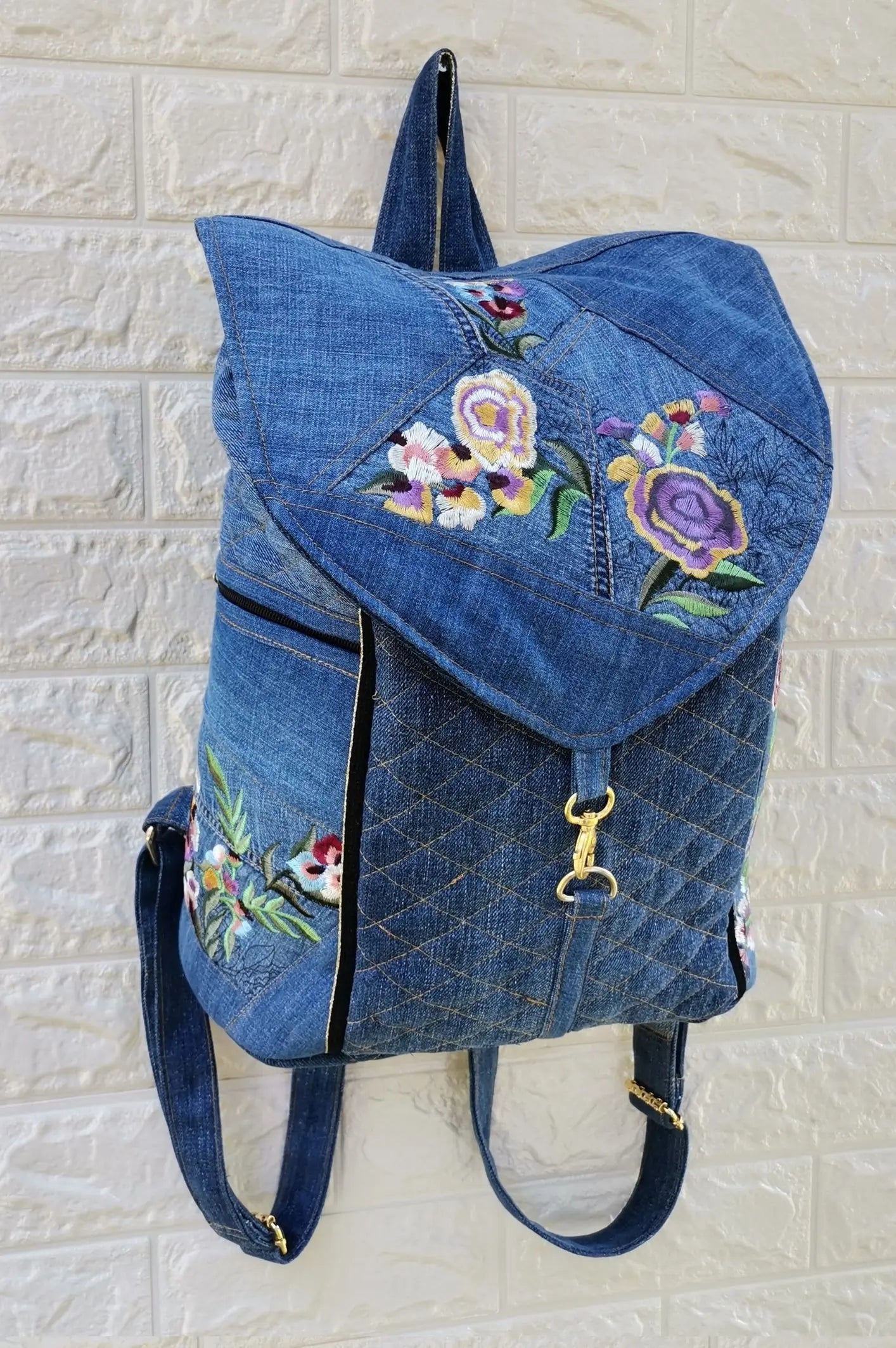 HANDMADE Recycled denim ruksak KIKY