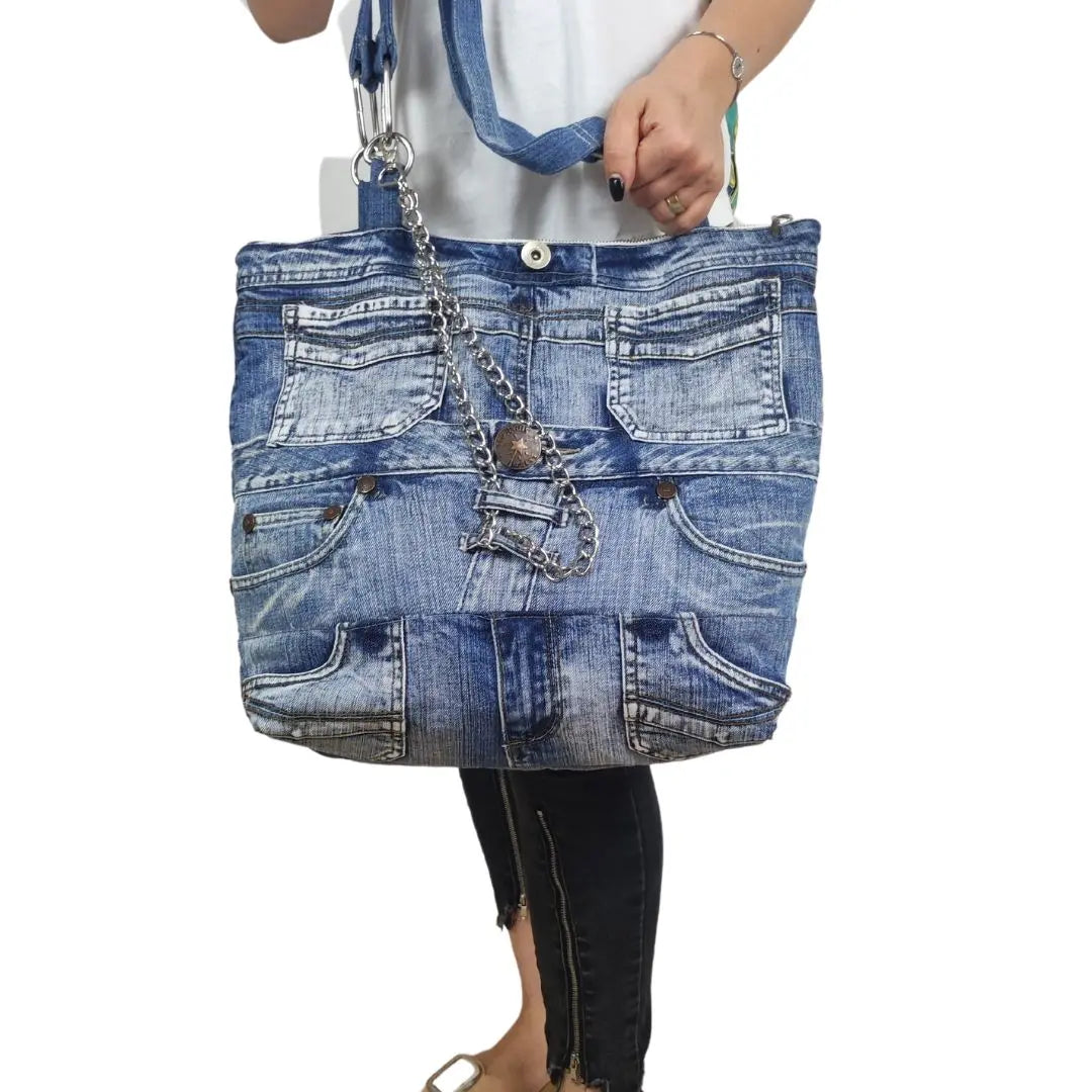HANDMADE Recycled denim torba 10 KIKY STORE
