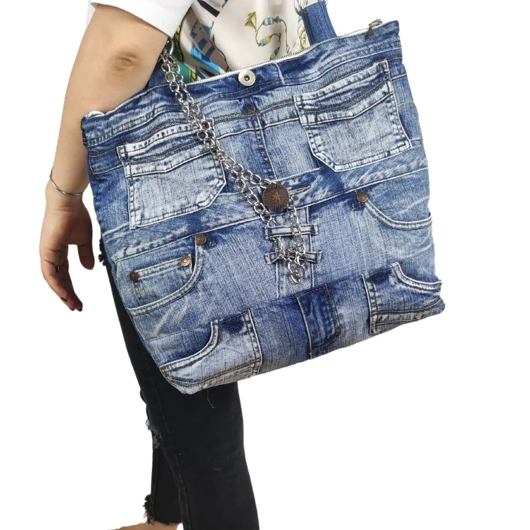 HANDMADE Recycled denim torba 10 KIKY STORE