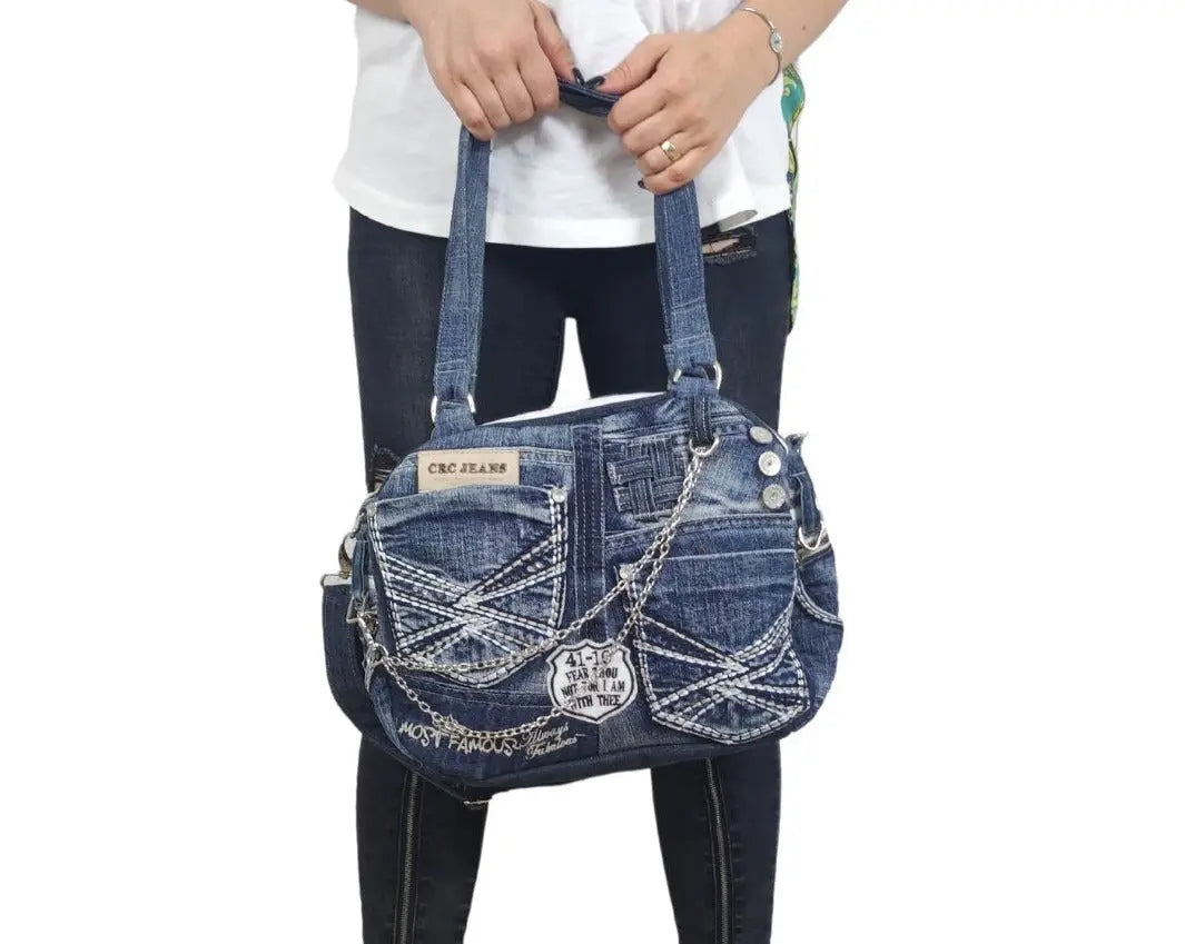 HANDMADE Recycled denim torba 15 KIKY STORE