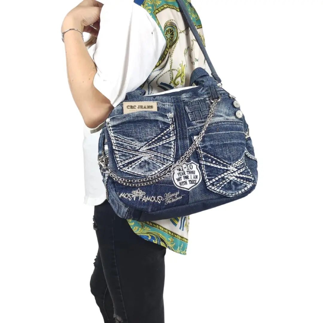 HANDMADE Recycled denim torba 15 KIKY STORE