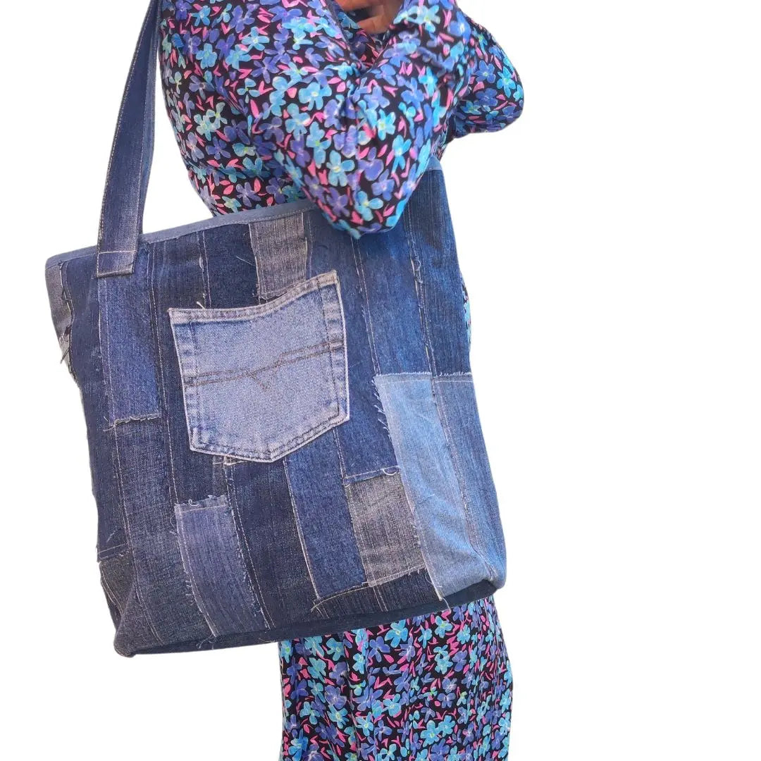 HANDMADE Recycled denim TORBA 3 KIKY STORE