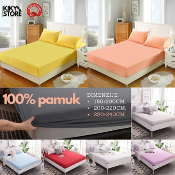 Jednobojna plahta s gumicom KIKY STORE