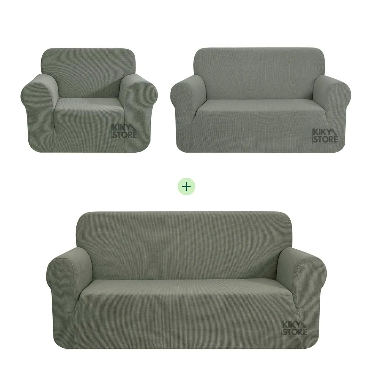 Komplet elastične navlake za trosjed ,dvosjed i fotelju-SITNI UZORAK KIKY STORE