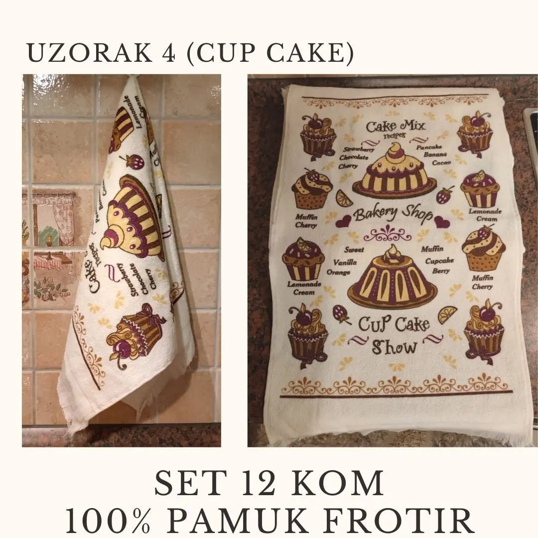 Kuhinjski ručnici MELIH (100% pamuk Frotir) set 12 komada KIKY STORE 4