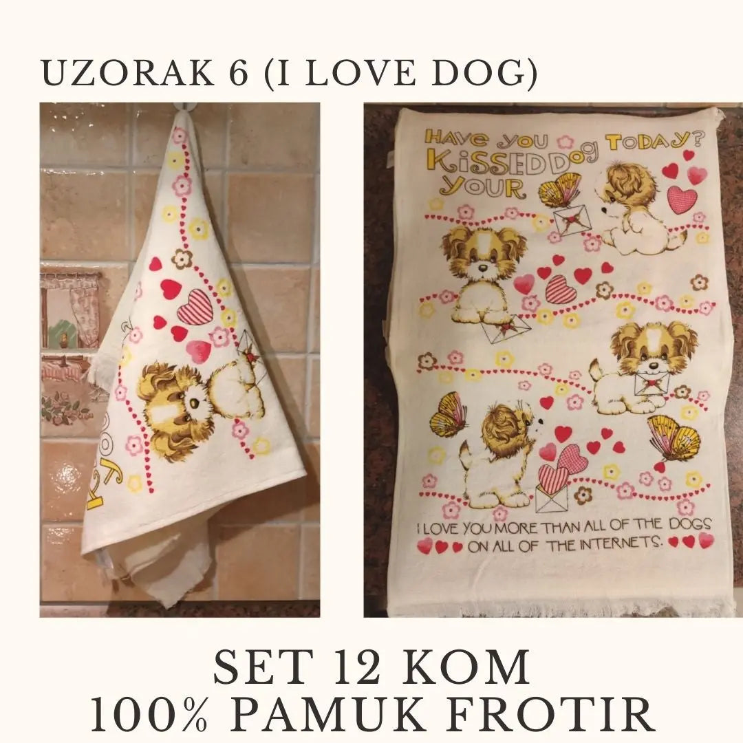 Kuhinjski ručnici MELIH (100% pamuk Frotir) set 12 komada KIKY STORE 6