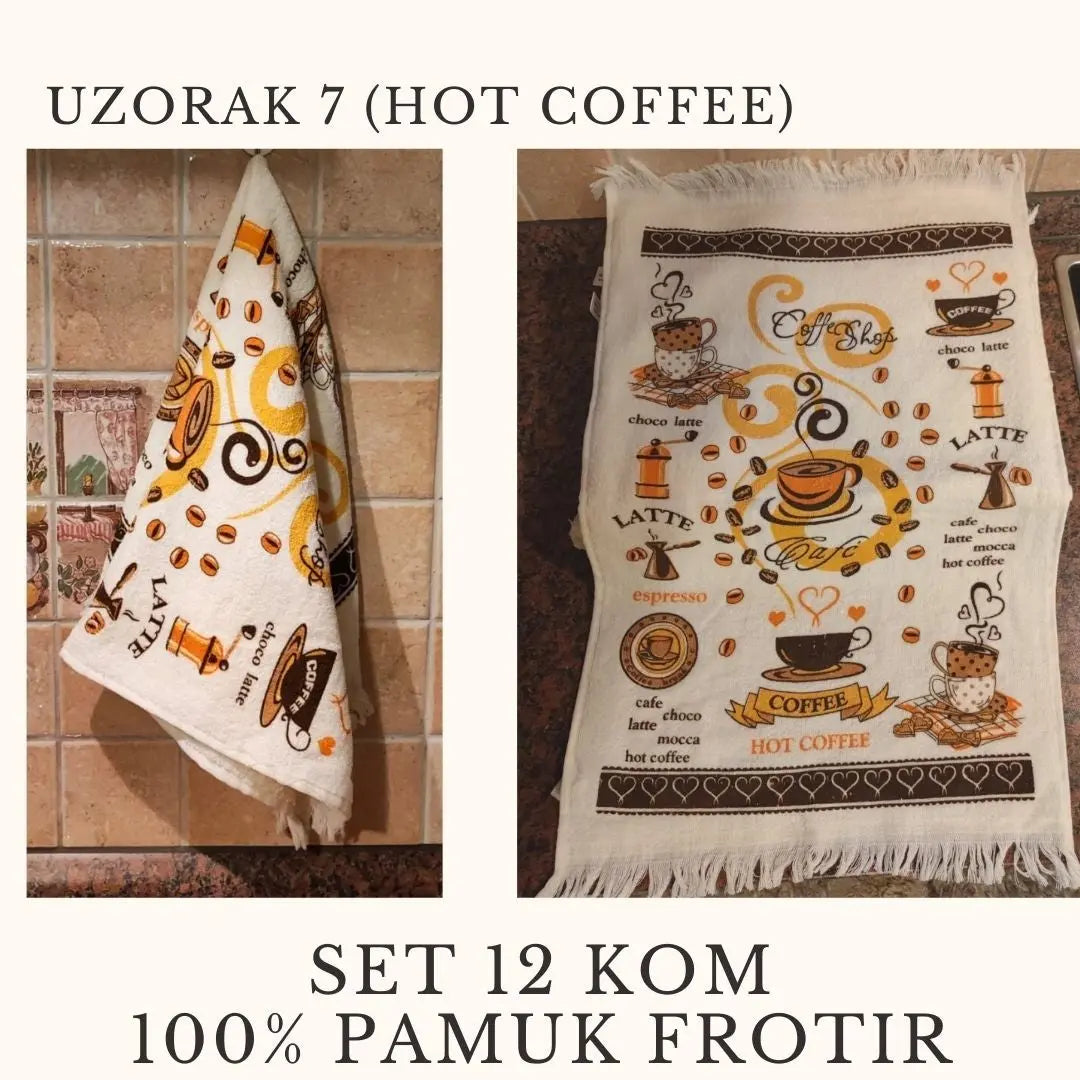 Kuhinjski ručnici MELIH (100% pamuk Frotir) set 12 komada KIKY STORE 7