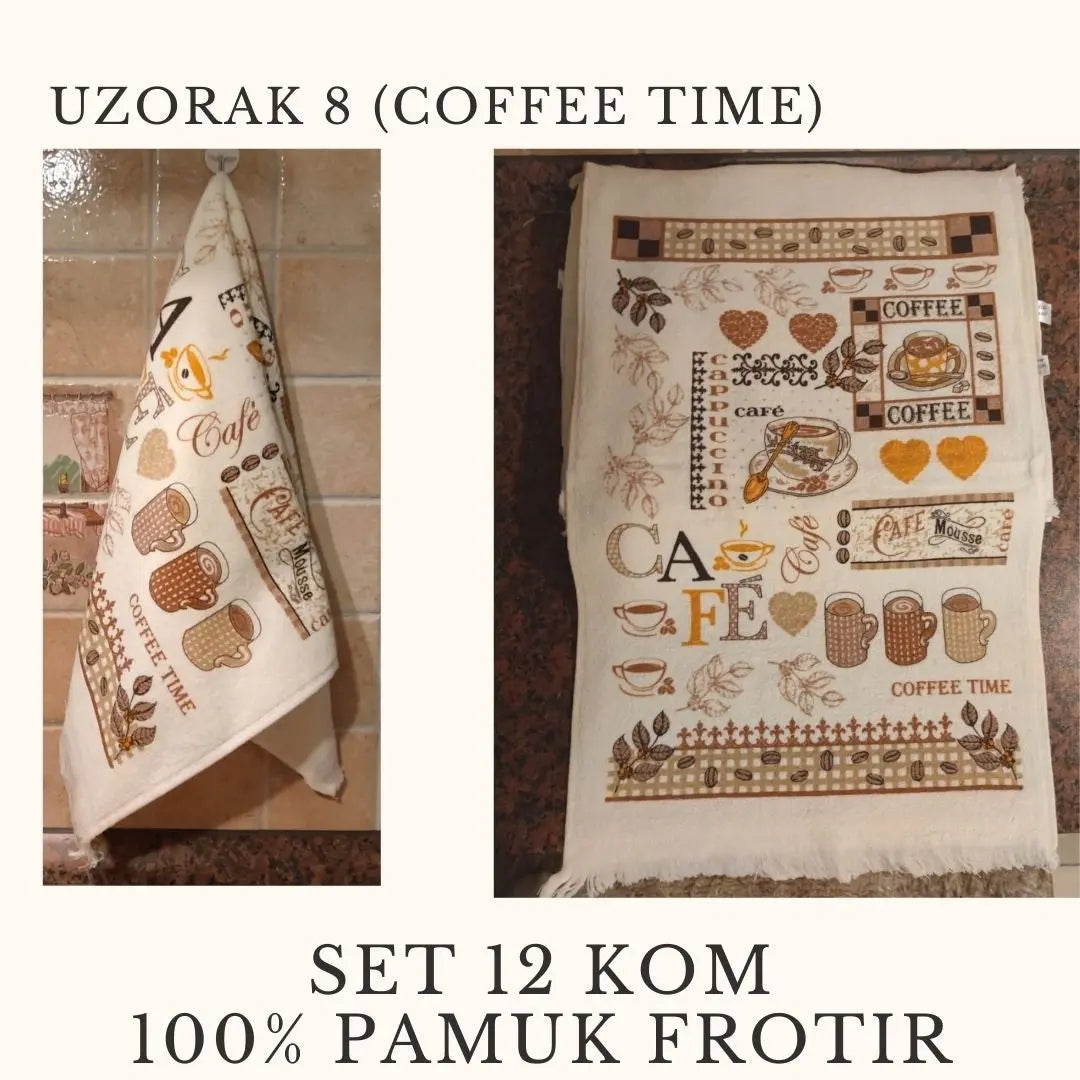 Kuhinjski ručnici MELIH (100% pamuk Frotir) set 12 komada KIKY STORE 8