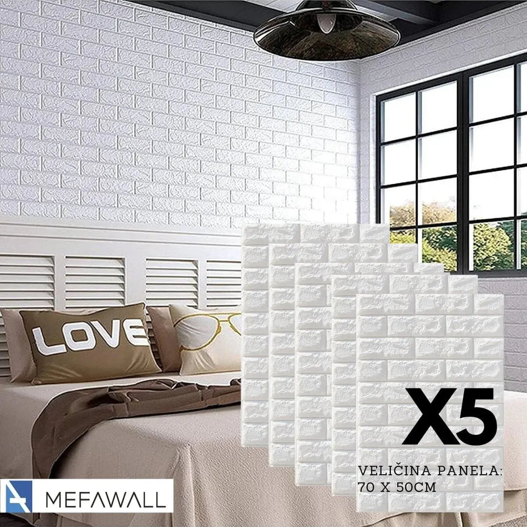 MEFAWALL " 3D samoljepljive tapete KIKY STORE BIJELA 5KOM
