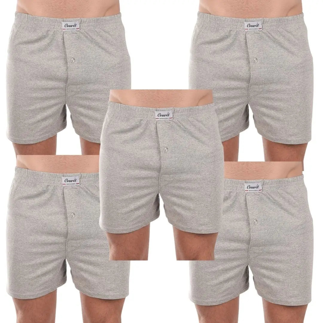 Muške bokserice Onurel (5 KOM) KIKY STORE JEDNOBOJNE SVIJETLO SIVE (5 KOM ) M