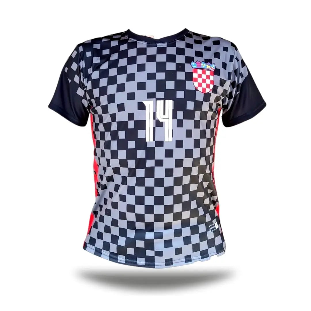 NOGOMETNI DRES HRVATSKA (ODRASLI) KIKY LIVAJA CRNO SIVI S