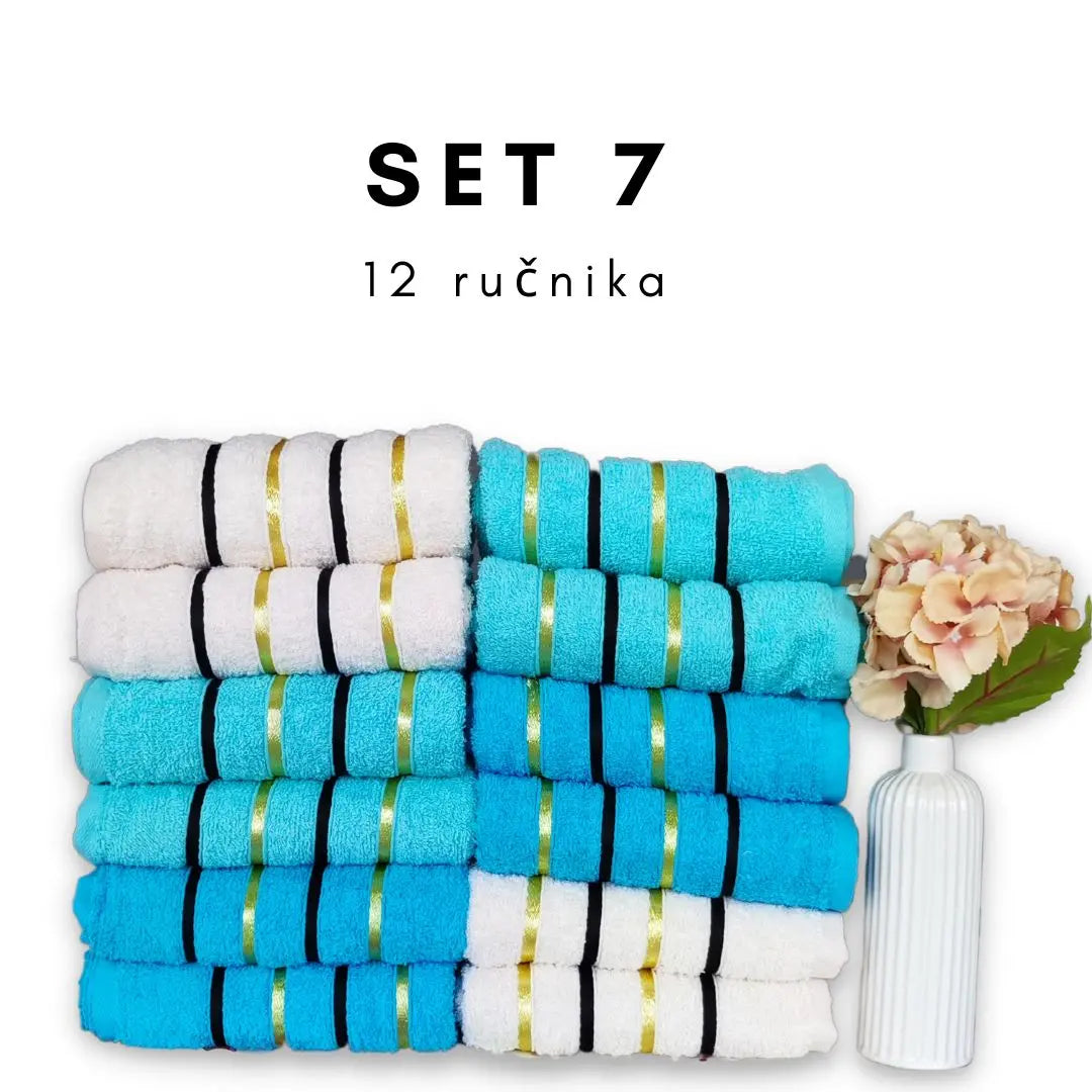 Pamučni ručnici (90cmx50cm) 12kom KIKY STORE SET 7 (12 RUČNIKA)
