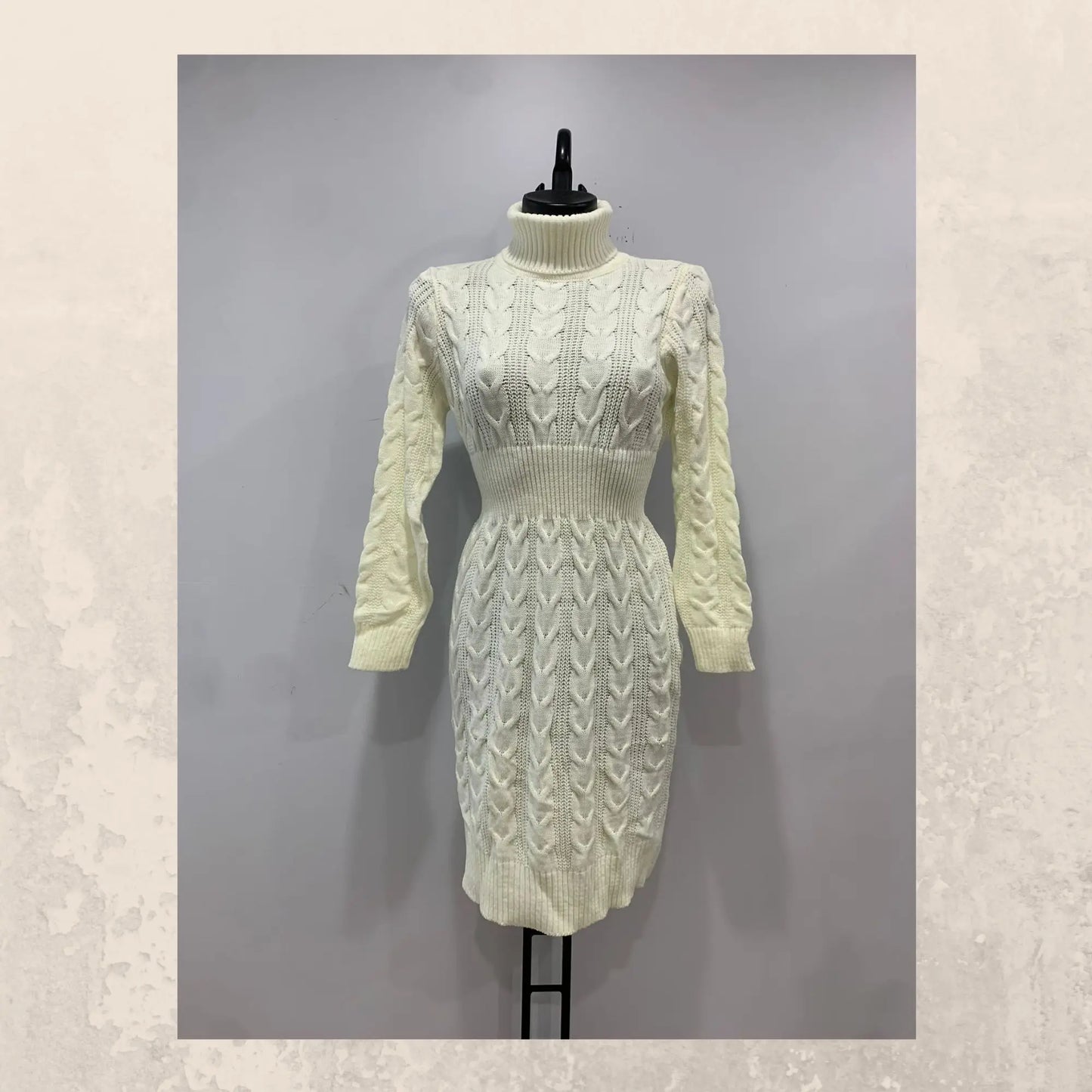 Pletena haljina "felicia" KIKY STORE BIJELA
