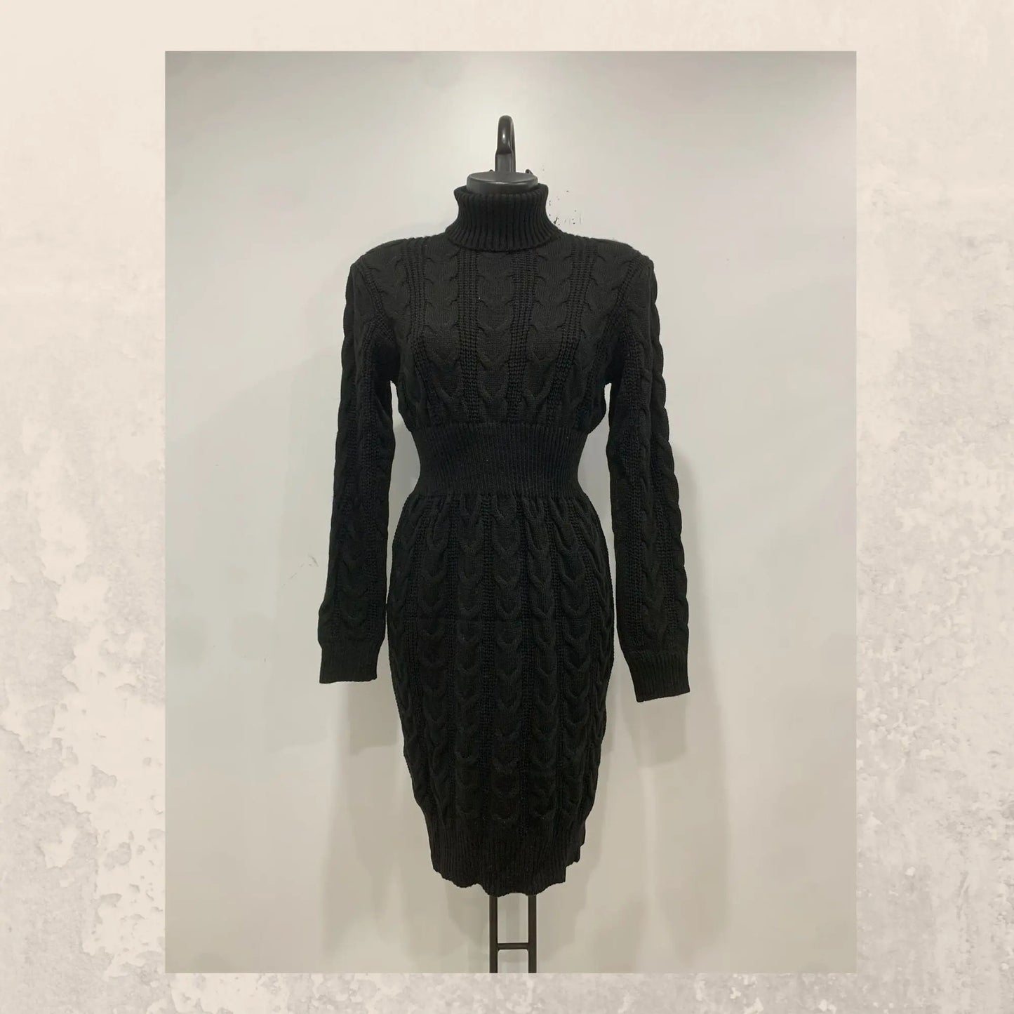 Pletena haljina "felicia" KIKY STORE CRNA