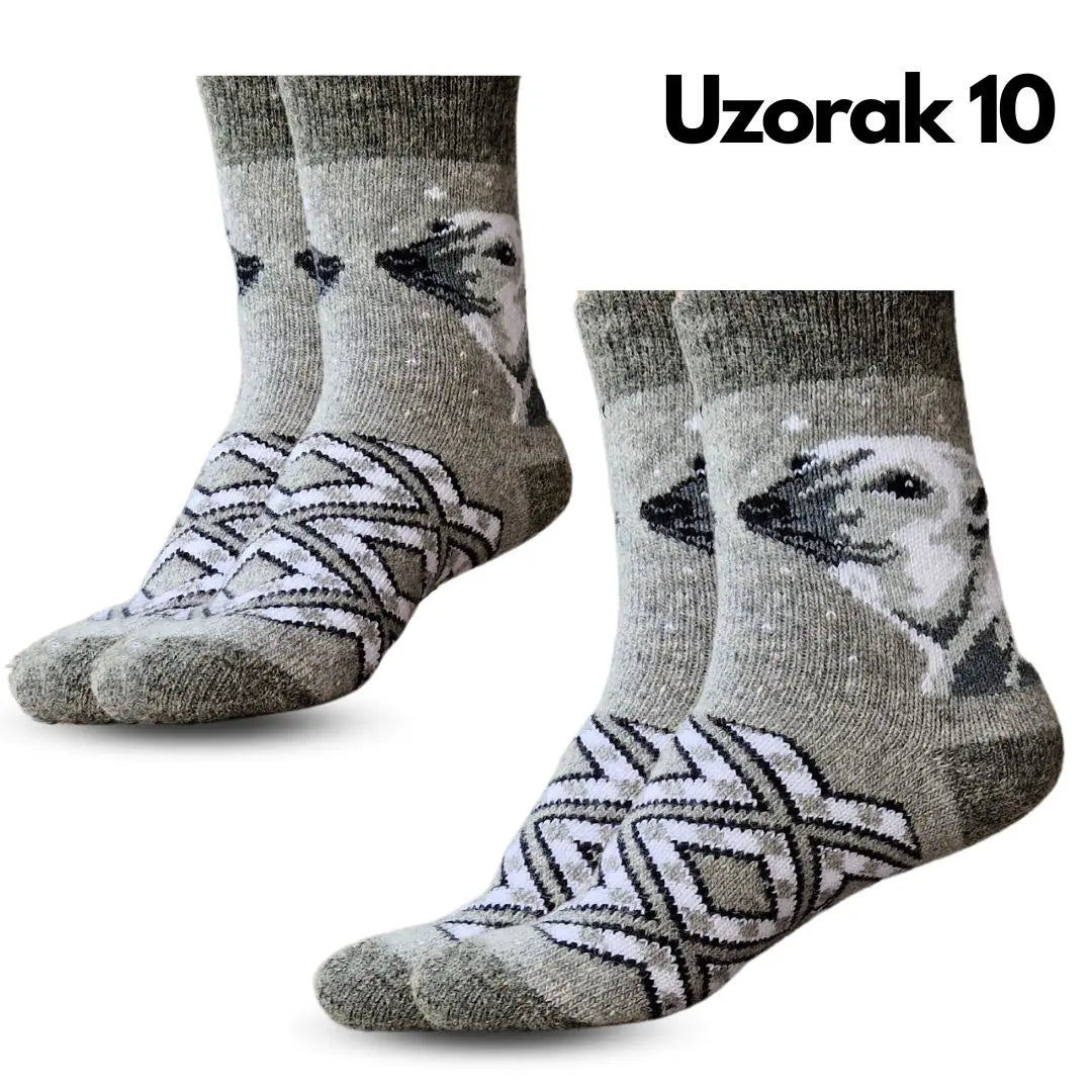 Vunene muške TERMO ANIMAL čarape KIKY STORE Uzorak 10