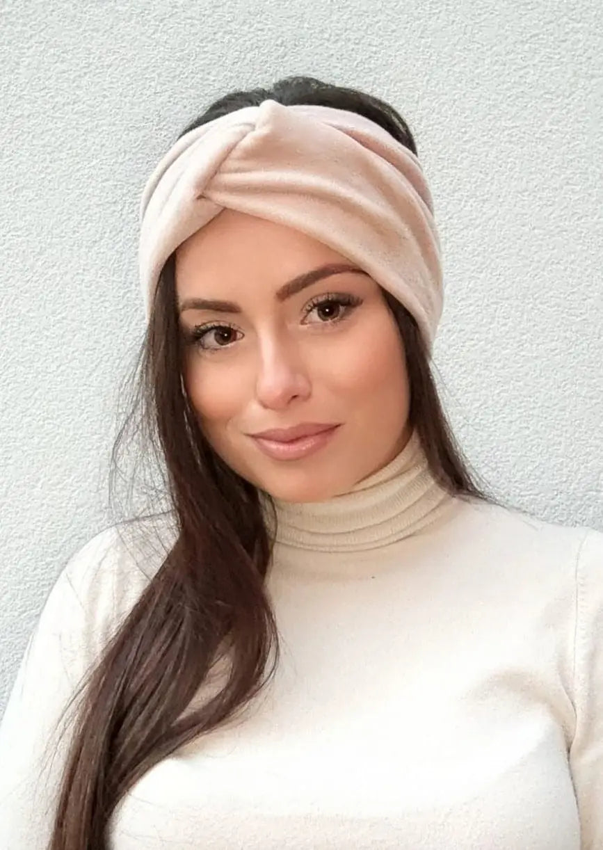 ZIMSKA TRAKA ZA GLAVU VLN KIKY STORE PUDER ROZA