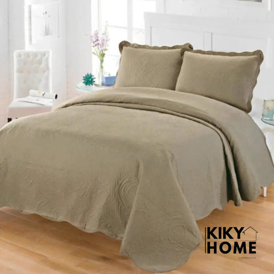 Elegantni prekrivač 220x240cm + 2 jastučnice GRATIS - smeđa - KIKY STORE
