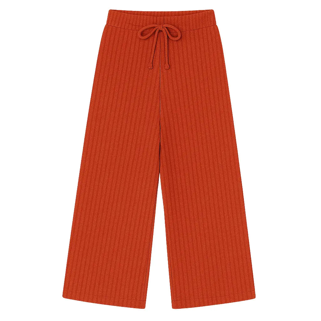 Pamučne rebraste culotte hlače - KIKY STORE