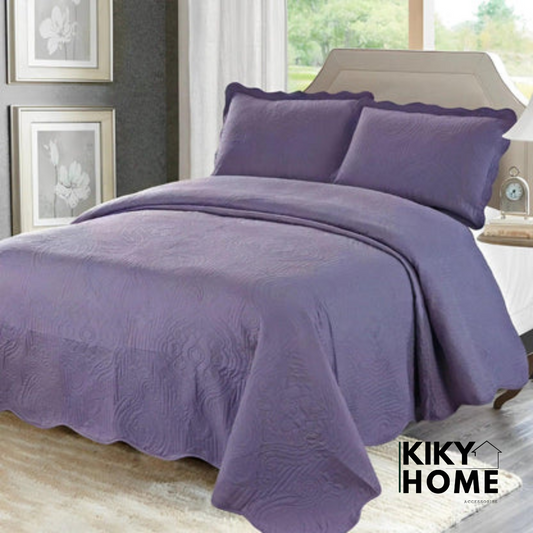 Elegantni prekrivač 220x240cm + 2 jastučnice GRATIS - Ljubičasta
