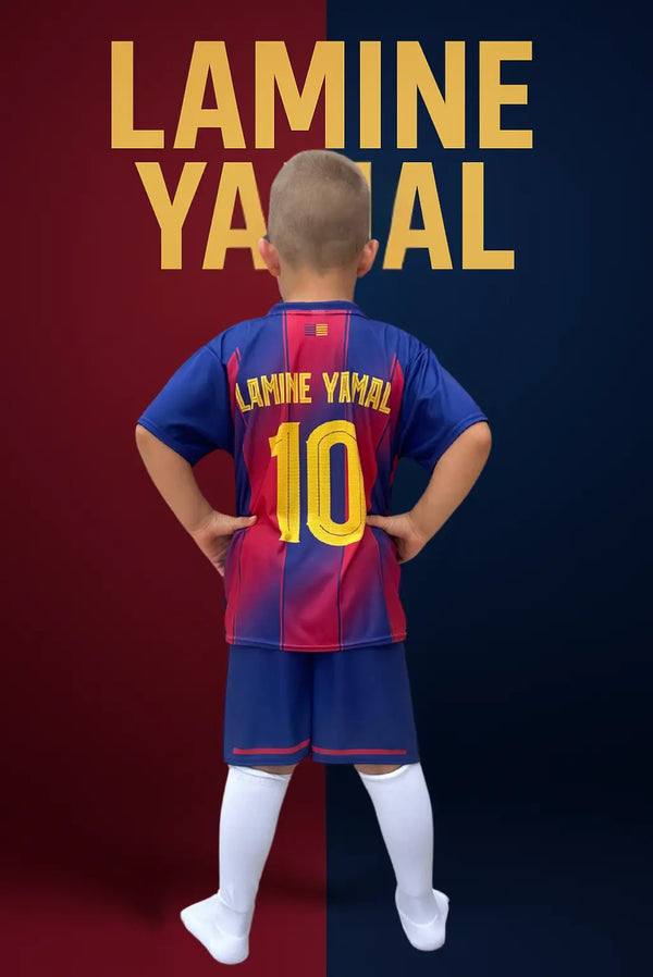 Dječji dres nogometni komplet Yamal barca  (br 10) KIKY STORE