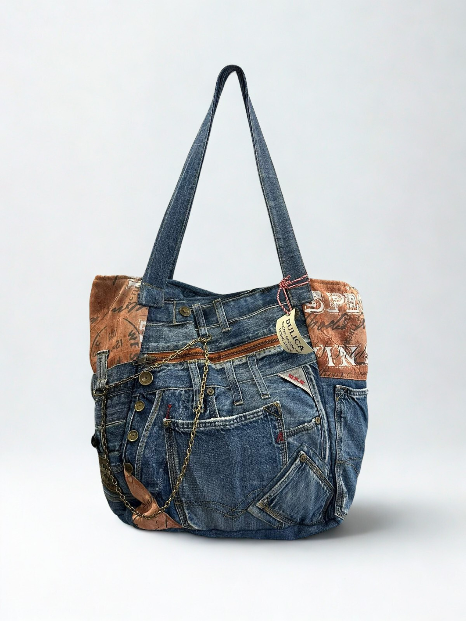 Denim Tote torba “Urban Vintage”  UNIKAT KIKY STORE