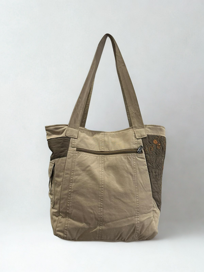 Denim torba “Patchwork Terra” – Unikat 1/1 KIKY STORE