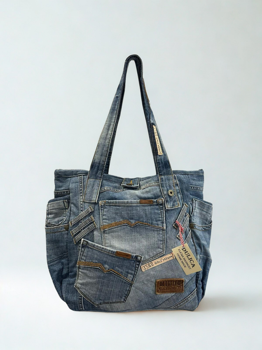 Denim torba “Blue Heritage” – Unikat 1/1 KIKY STORE
