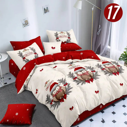 Božićni set posteljina za bračni krevet - 6 dijela KIKY STORE
