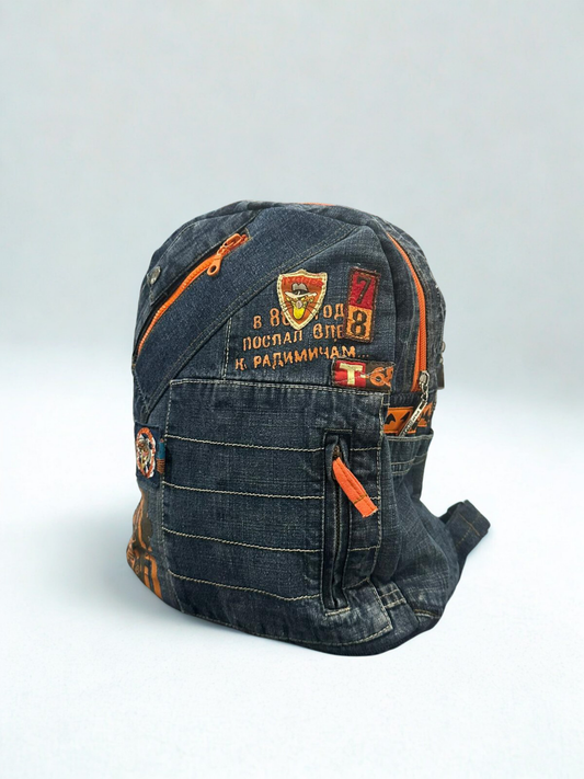 Denim ruksak “Urban Explorer” – Unikat 1/1 KIKY STORE