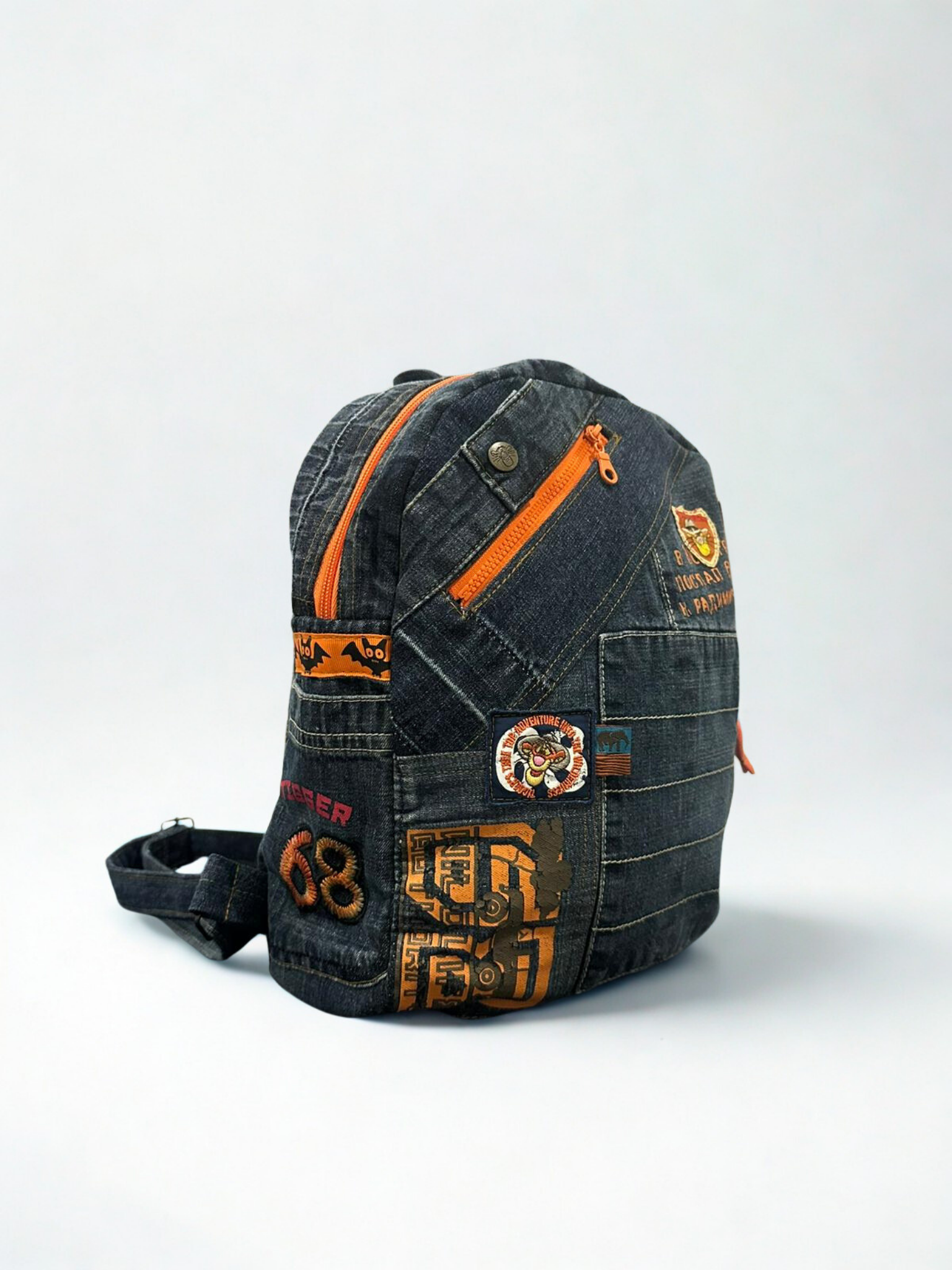 Denim ruksak “Urban Explorer” – Unikat 1/1 KIKY STORE