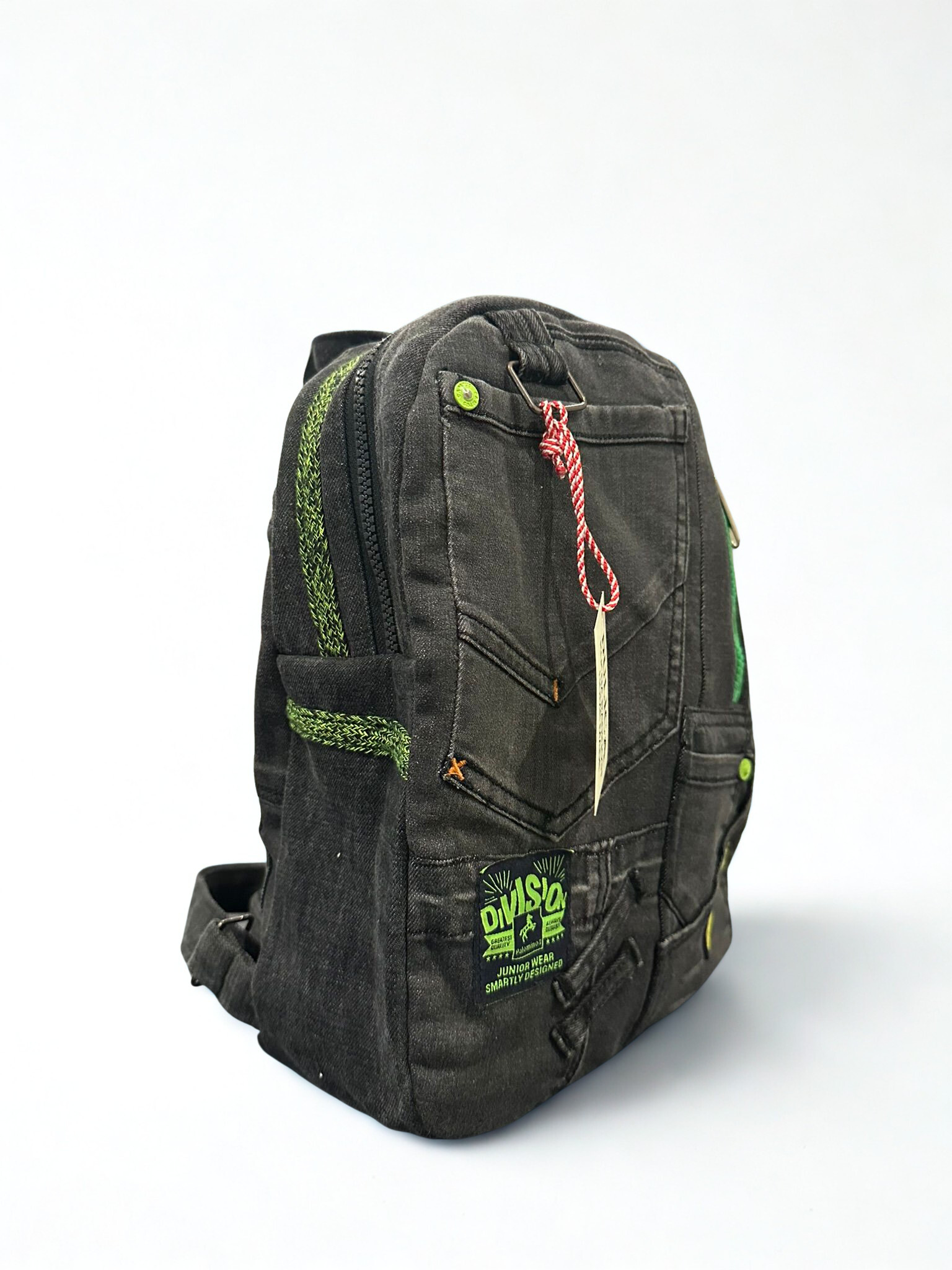 Denim ruksak “Black Green Urban” – UNIKAT KIKY STORE