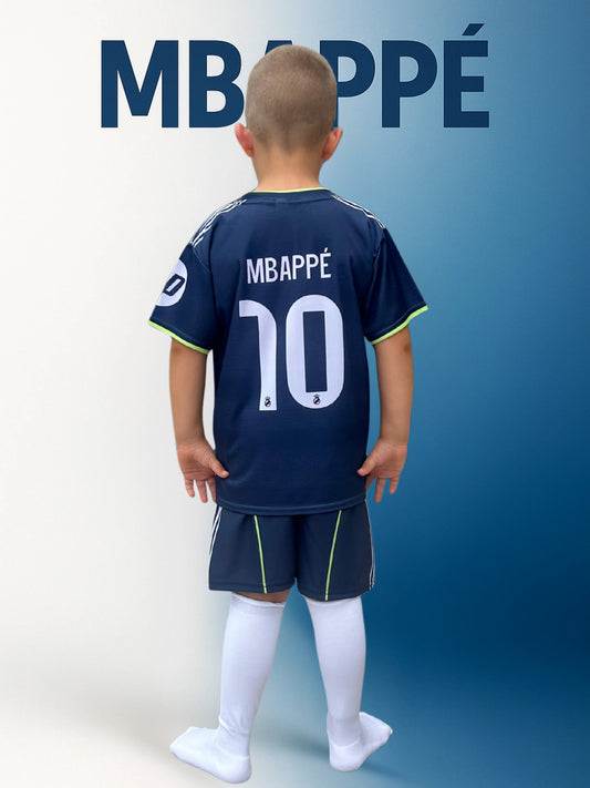 Dječji nogometni dres komplet Mbappe – Real BR 10 plavi KIKY STORE