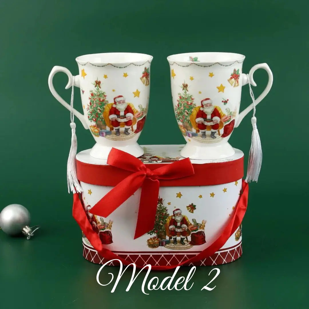 Božićni set od 2 šalice u poklon kutiji – 300 ml KIKY STORE