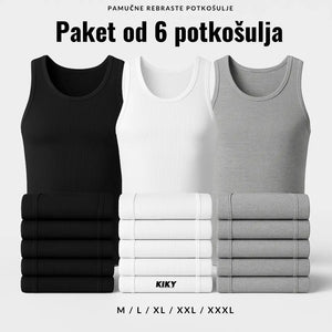 Muške rebraste potkošulje 6kom
