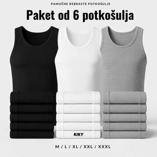 Muške rebraste potkošulje 6kom