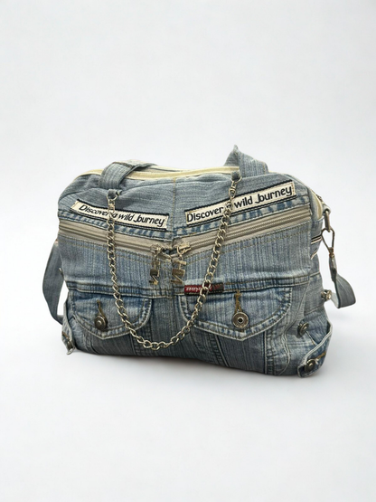 Denim torba “Wild Journey” – ručni rad, KIKY STORE