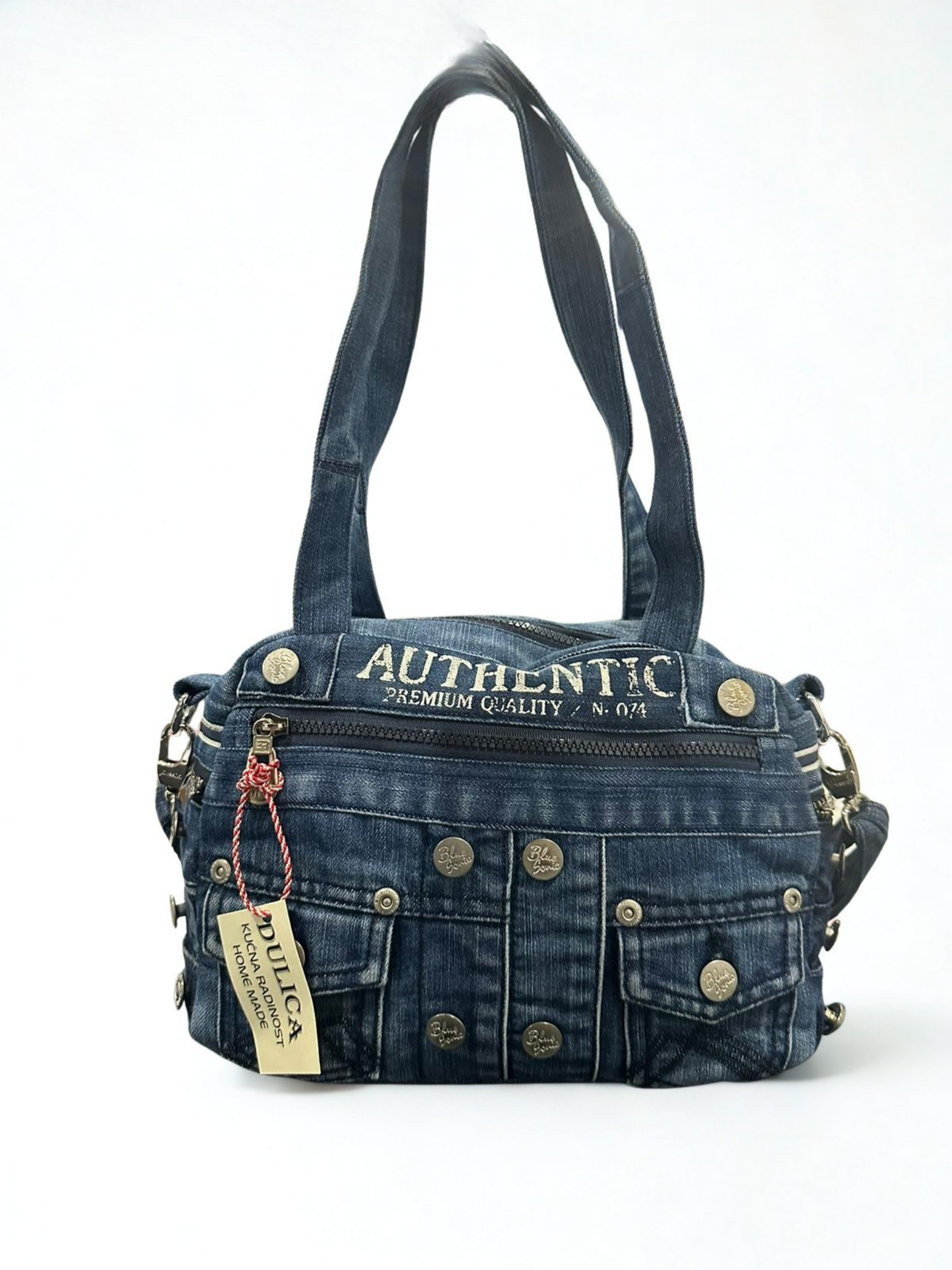 Denim torba “Authentic Blue” – ručni rad, KIKY STORE