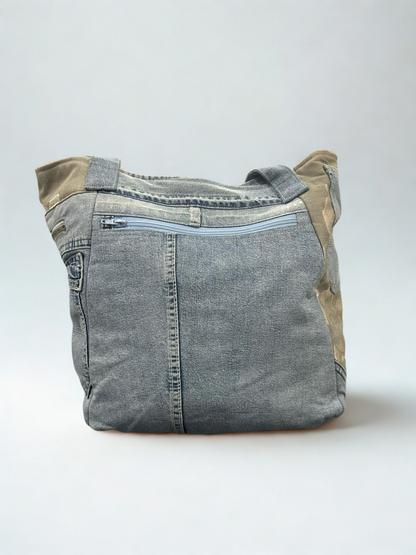 Denim torba “Urban Chain” – ručni rad, unikat KIKY STORE