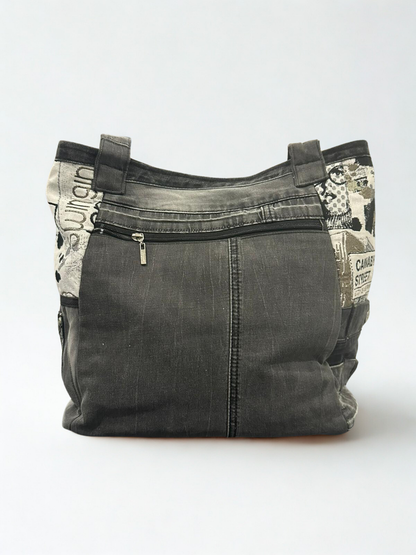 Denim torba “Grey Craft” – ručni rad, unikat KIKY STORE