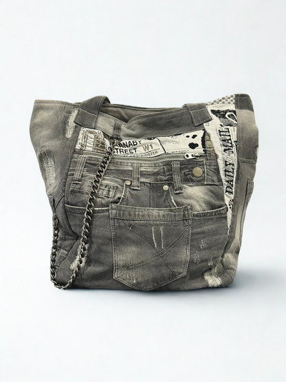 Denim torba “Street Canvas” – ručni rad, unikat KIKY STORE