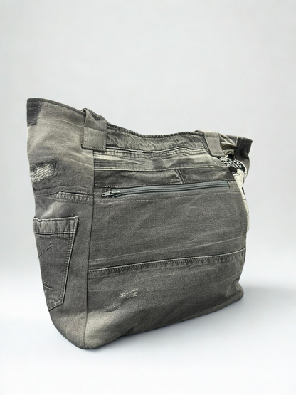 Denim torba “Street Canvas” – ručni rad, unikat KIKY STORE