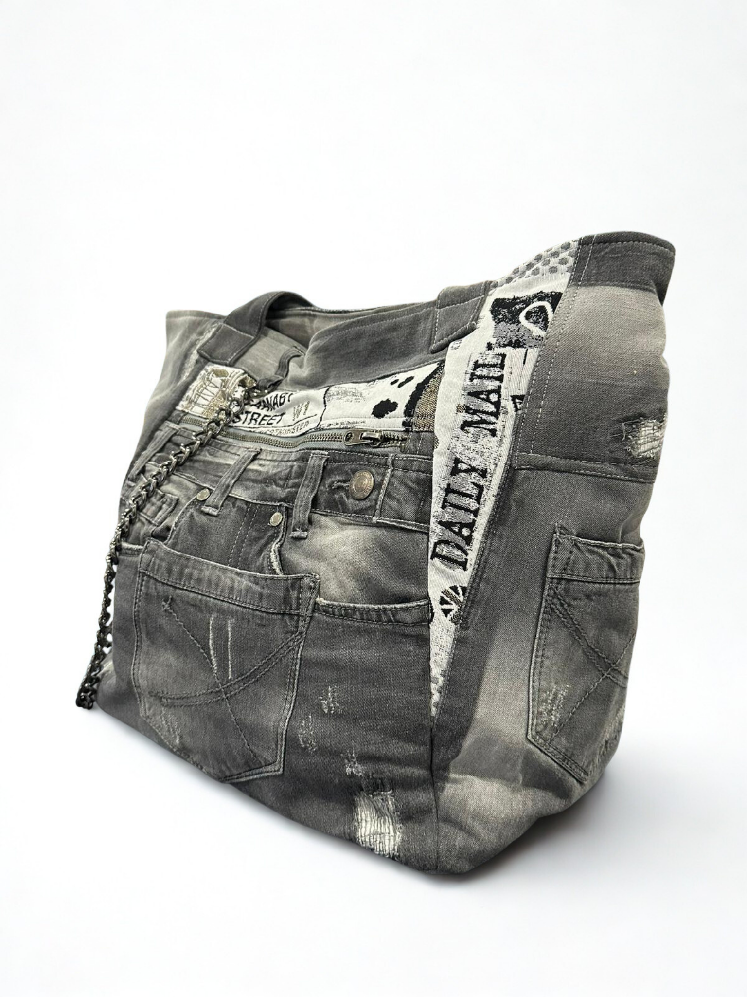 Denim torba “Street Canvas” – ručni rad, unikat KIKY STORE