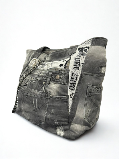 Denim torba “Street Canvas” – ručni rad, unikat KIKY STORE
