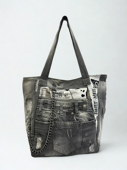 Denim torba “Street Canvas” – ručni rad, unikat KIKY STORE